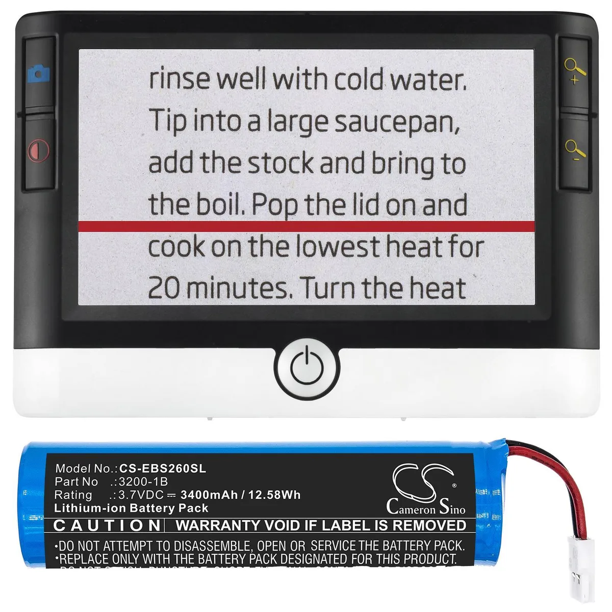 Cameron Sino replacement battery for Visolux Digital HD