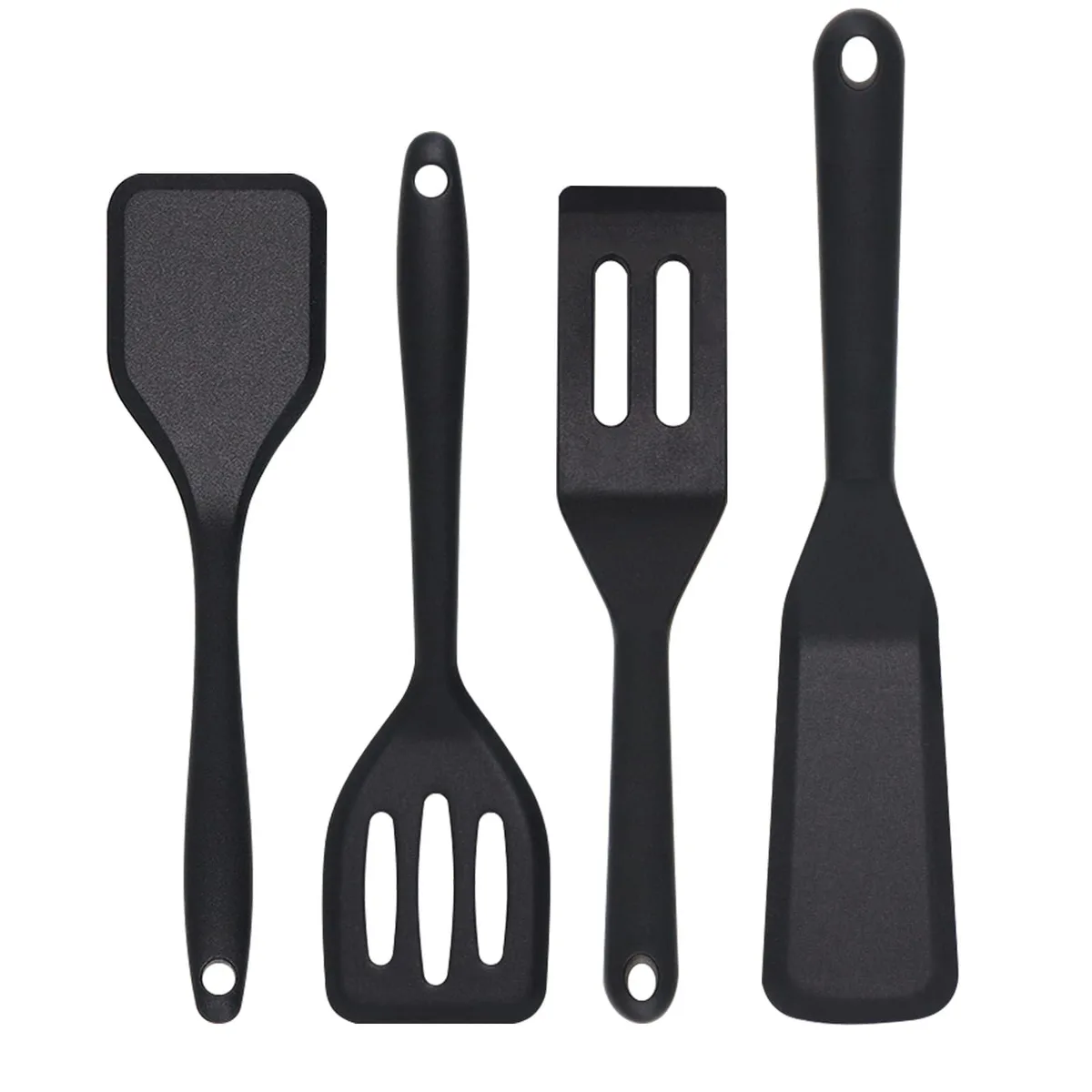  Eolilim 6622 Silicone Mini Spatula 4PCS Black 8 in x 2 in x 0.1 in — product photo