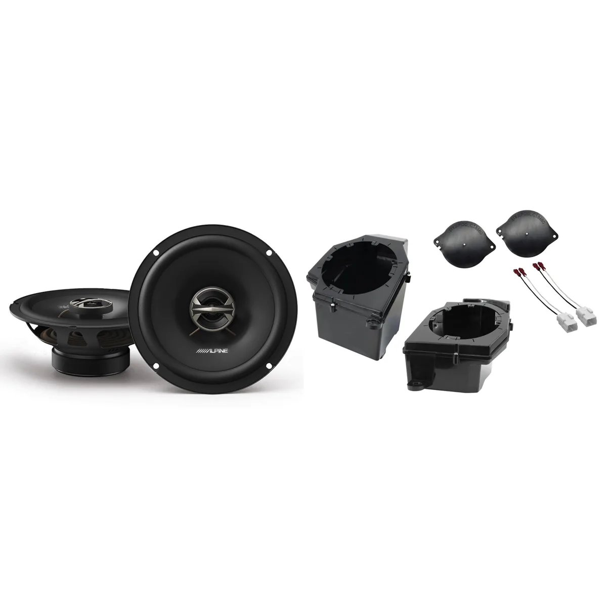 Alpine Alpine EL-E65-G 6.5" Coaxial Speakers &amp; Pods for Jeep JL JT — product photo