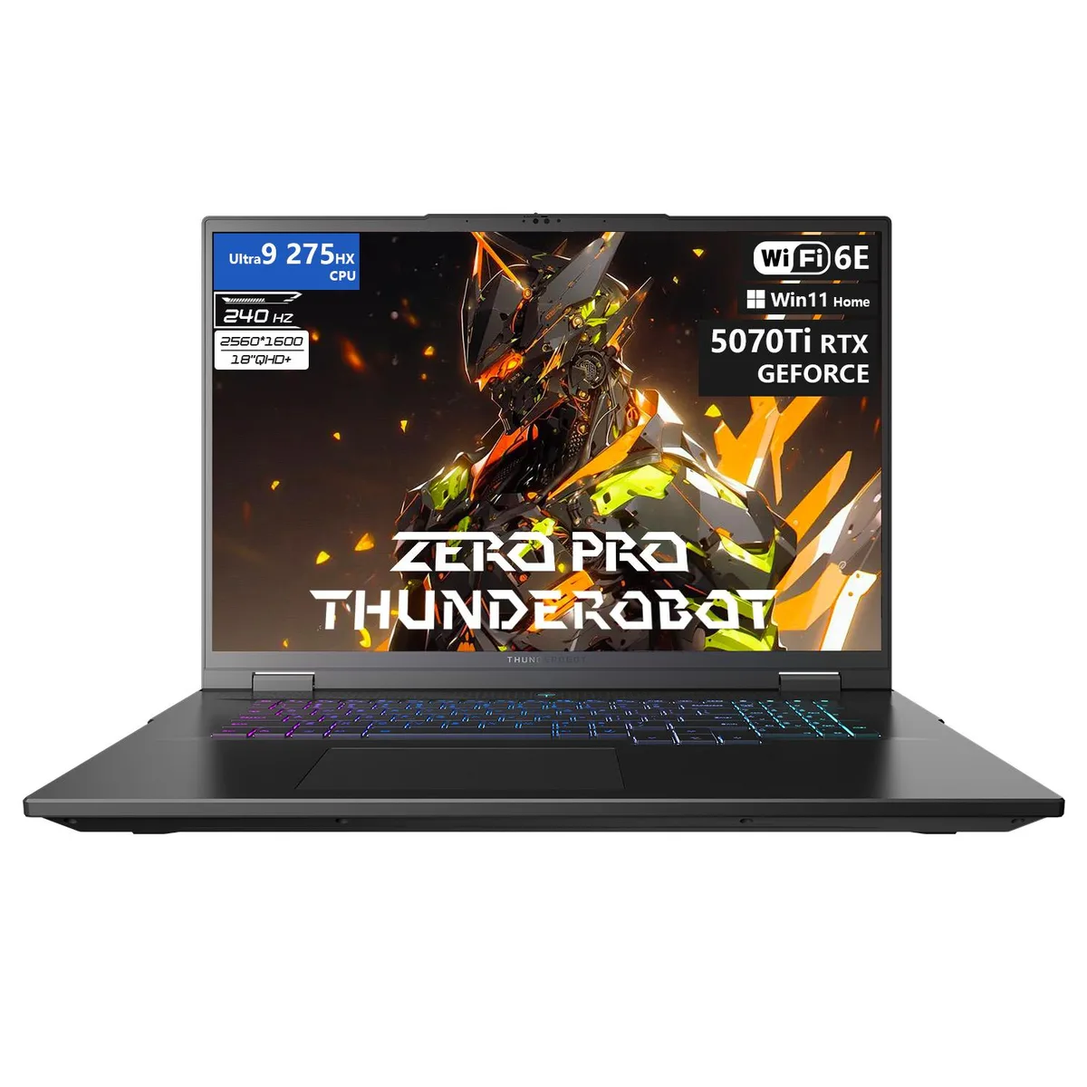 Thunderobot Thunderobot Zero 18 Pro laptop, Intel Core Ultra 9 275HX, RTX 5070Ti, 64GB DDR5, 2TB SSD — product photo