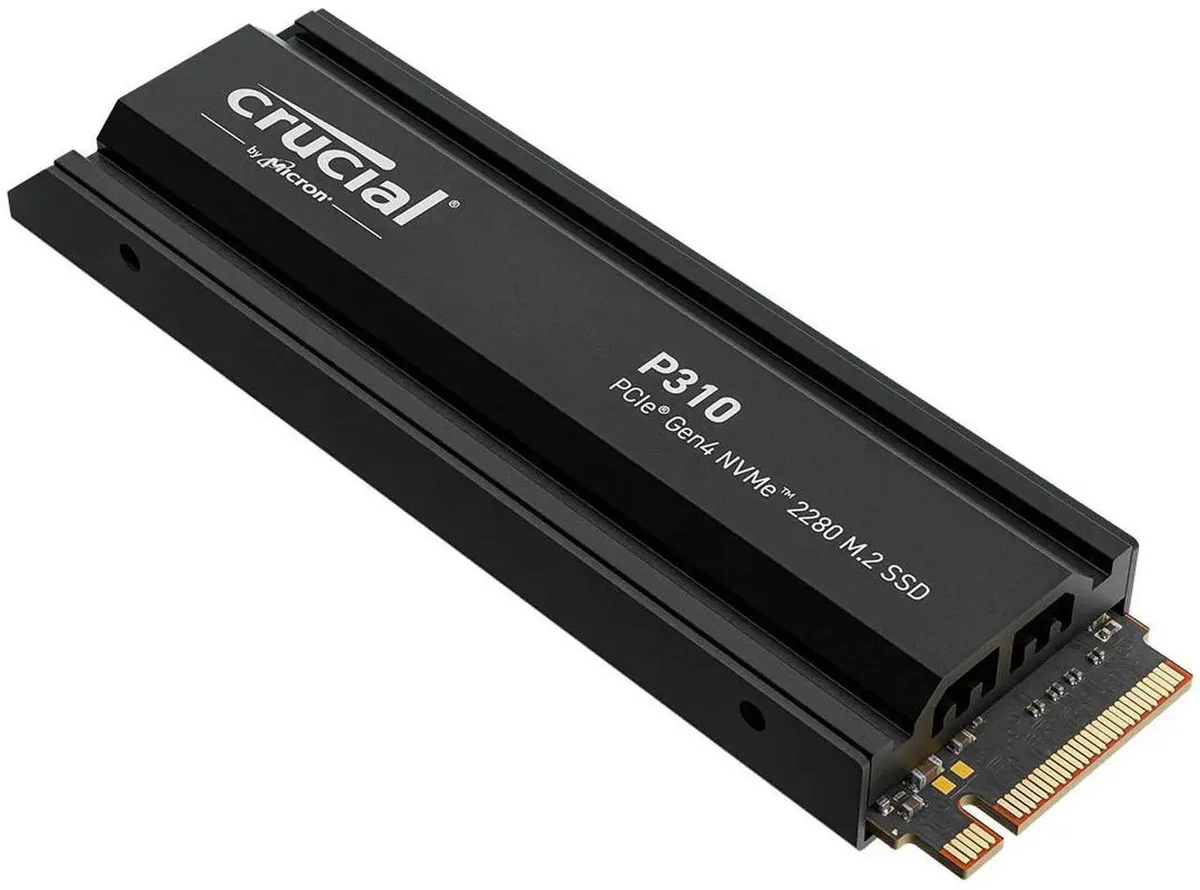 Crucial Crucial P310 CT2000P310SSD5 2TB M.2 2280 internal SSD with heatsink — product photo