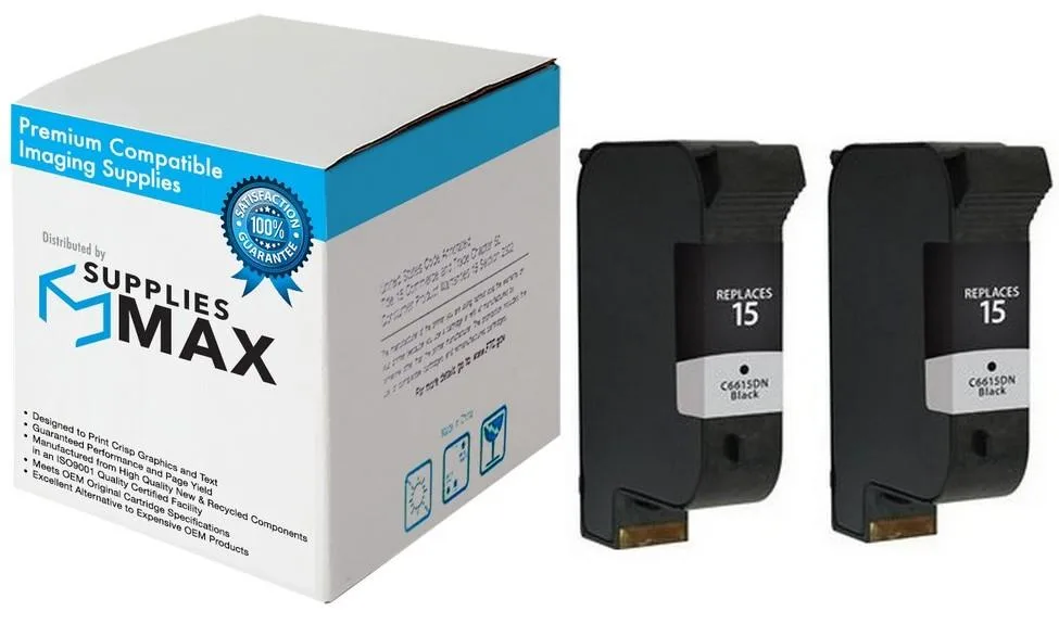 SuppliesMax SuppliesMax HP C6653FN Black Inkjet 2-Pack 500 Pages — product photo