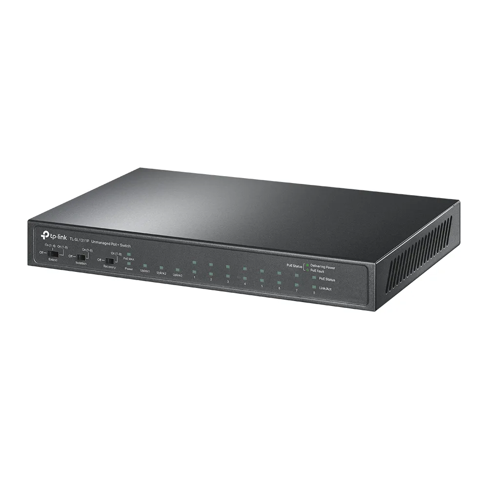 TP-Link TP-Link TL-SL1311P 8-Port PoE+ 10/100 + 2-Port Gigabit + SFP Desktop Switch — product photo