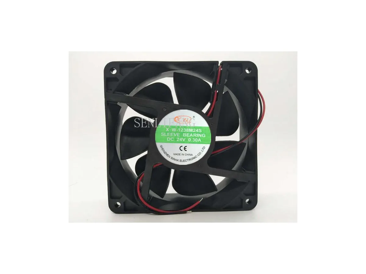 Fans Fans X.W-1238M24S Inverter Cooling Fan DC 24V 0.3A 12038 120x120x38mm 2 Wires — product photo