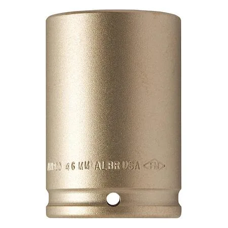 Nickel aluminum bronze impact socket, 1/2 inch drive, 1 5/16 inch size, natural finish