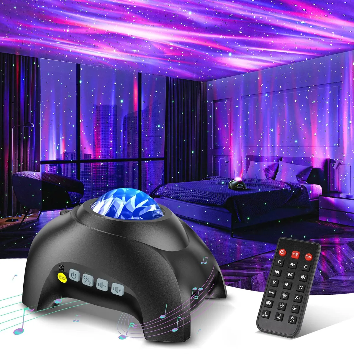  HODANS HJ-XKD09 star projector 33 effects 16 northern lights 4.3x6.3x3.9 in — product photo