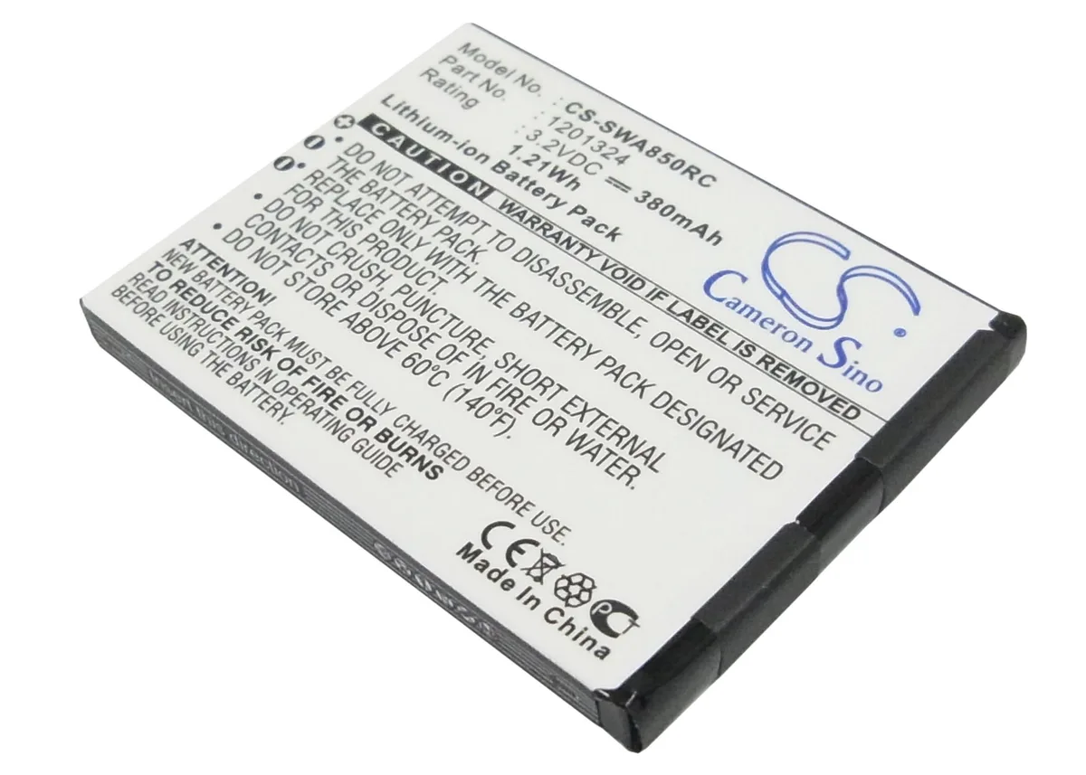 Cameron & Co Cameron & Co DS-CS-SWA850RC cell phone battery 3.2V 380mAh — product photo