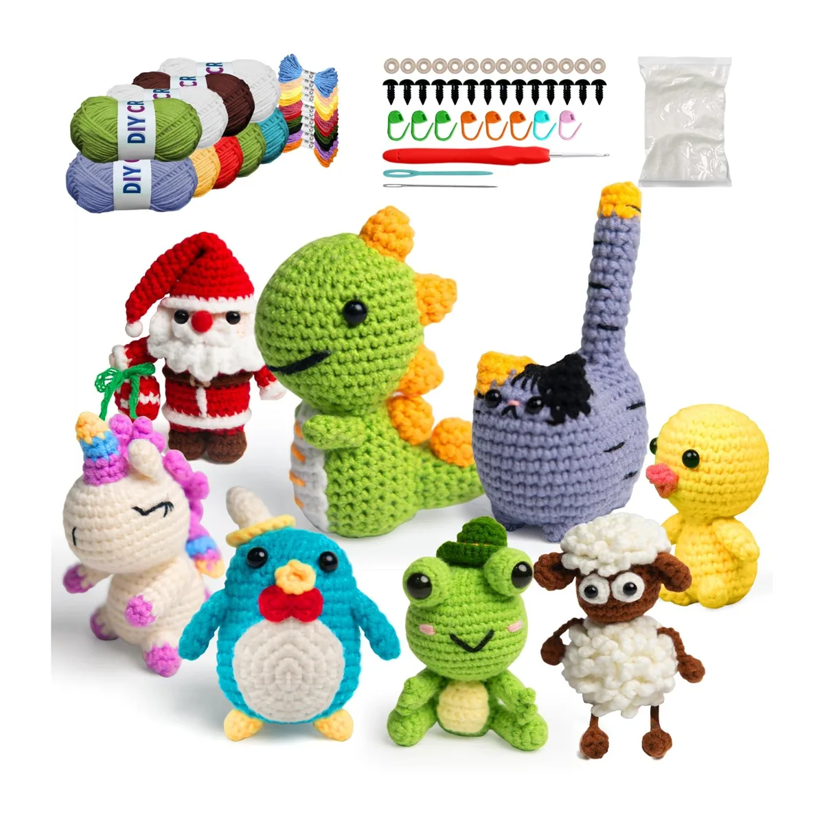 Singer YOKISS 8-piece crochet kit in royal blue with 40% extra yarn