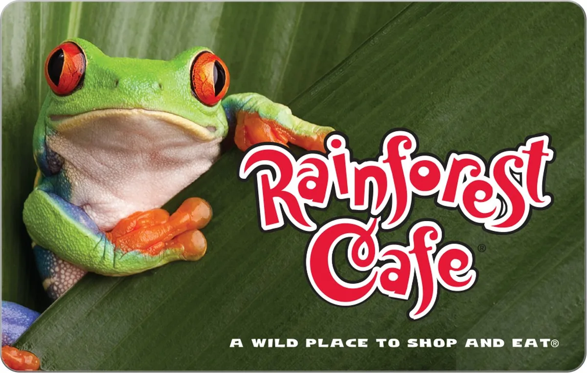 Rain Forest Cafe Rain Forest Cafe RF-2500 $25 Gift Card restaurant — product photo