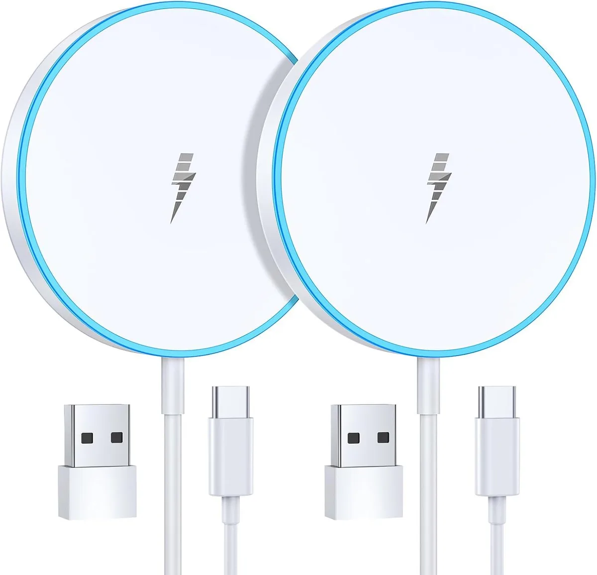 KINGARD KINGARD Magnetic Wireless Charger 15W 2 Pack LED Magnet — product photo