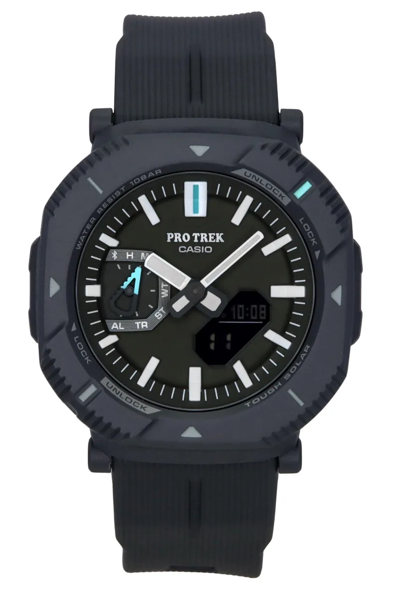 CASIO CASIO PRJ-B001-1 Pro Trek Green Dial Solar 100M 46.00mm Resin Watch — product photo