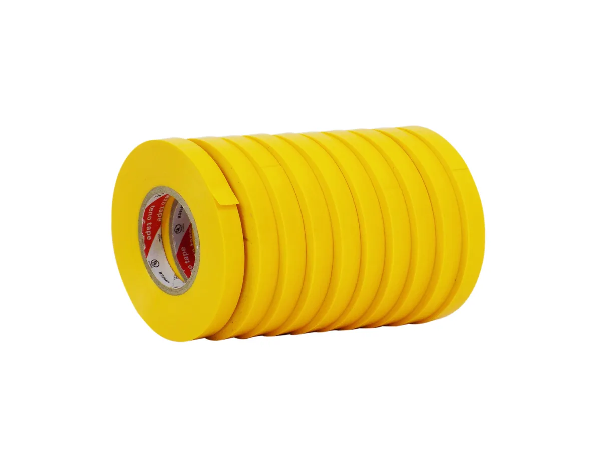ADHESIVE TAPE PRODUCTS, LTD. ADHESIVE TAPE PRODUCTS, LTD. Electrical Tape Yellow 3/8 in X 66 ft UL/CSA 1.5 in core 600V 176F Pack of 10 — product photo
