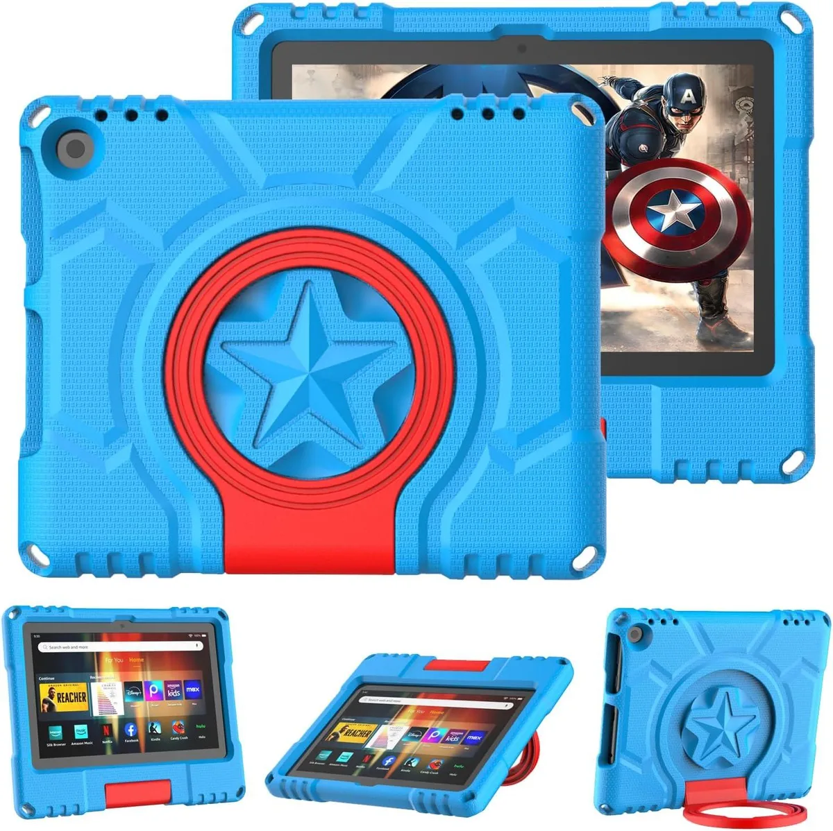 Kootion Kootion Fire HD 8 Kids Case 12th 10th Gen 2024 2022 2020 Blue — product photo