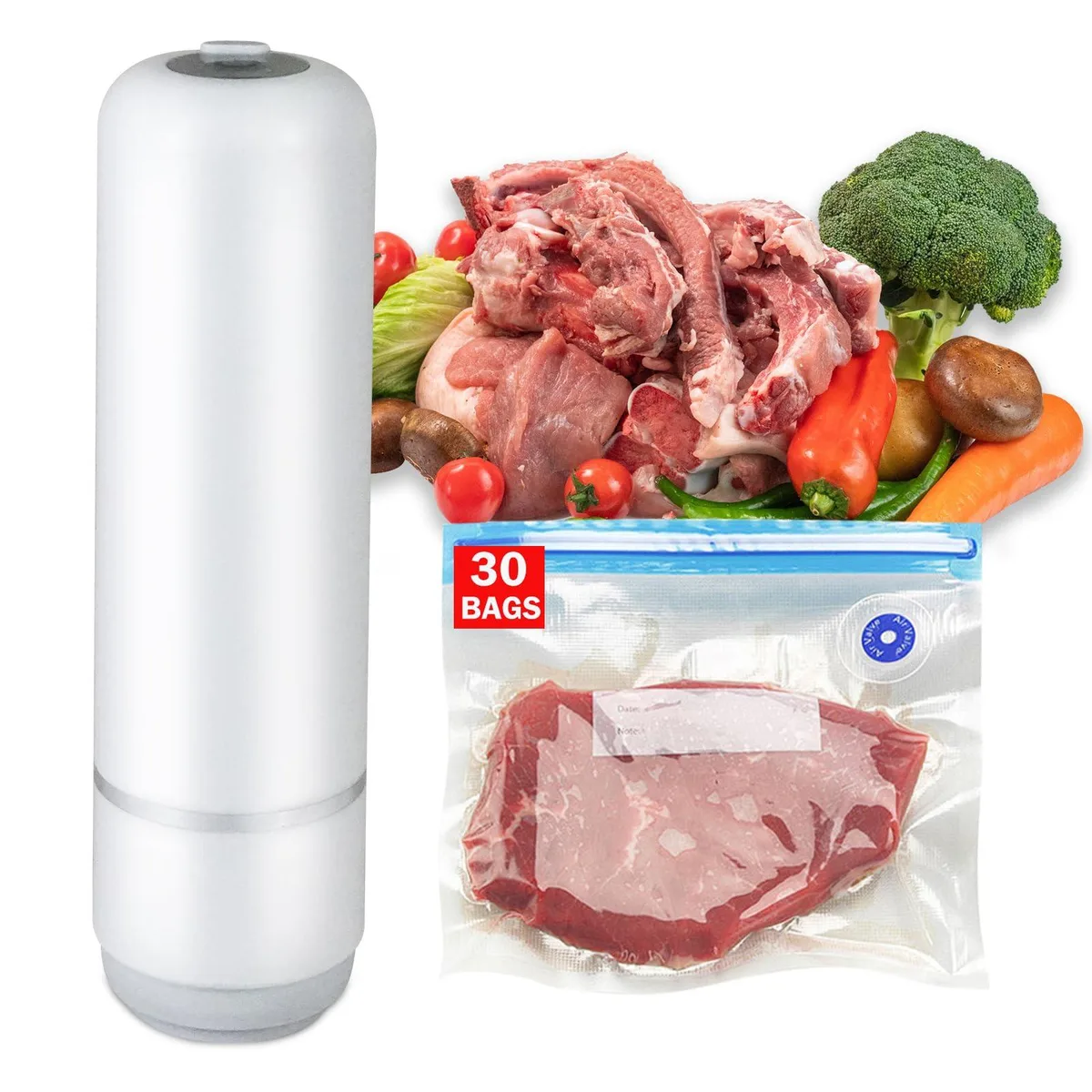  FoodSaver LYH-FKJ006 vacuum sealer with 30 bags — product photo
