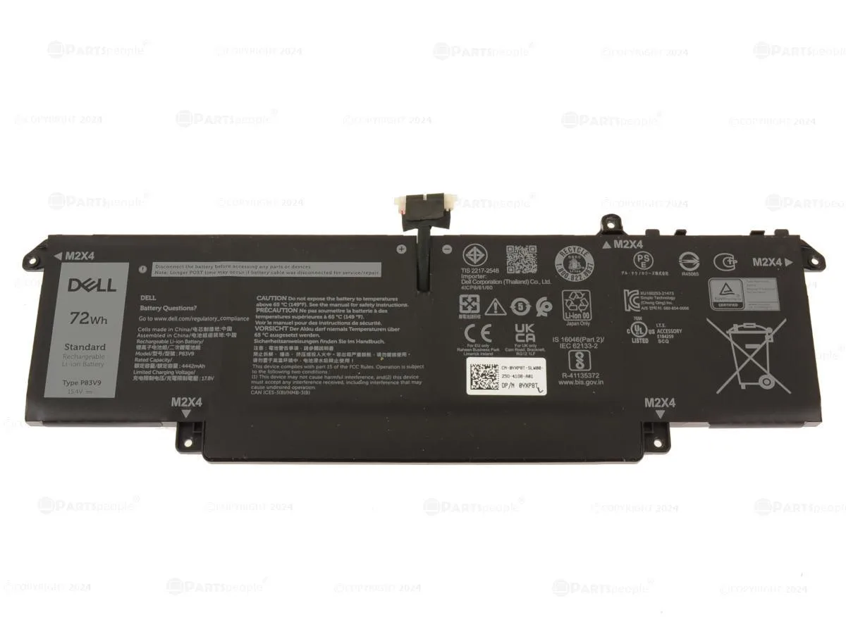 DELL DELL Precision 5470 5480 5490 72Wh 4-cell laptop battery P83V9 — product photo