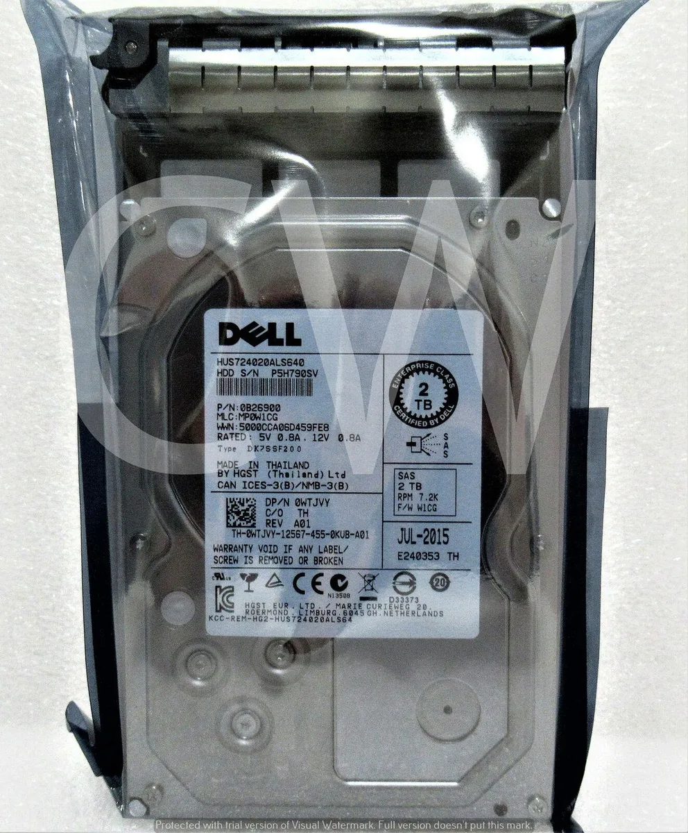 DELL DELL HUS724020ALS640 2TB 7200RPM SAS 3.5" internal hard drive — product photo