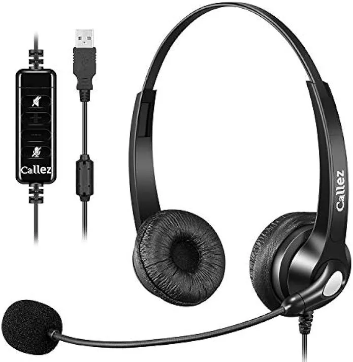 usbroway usbroway USB Headset Noise Cancelling Stereo Headphones — product photo