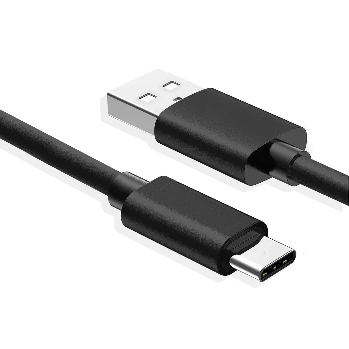 Black USB Type-C to USB Type-C cable, 5 ft, PVC jacket, male connectors both ends