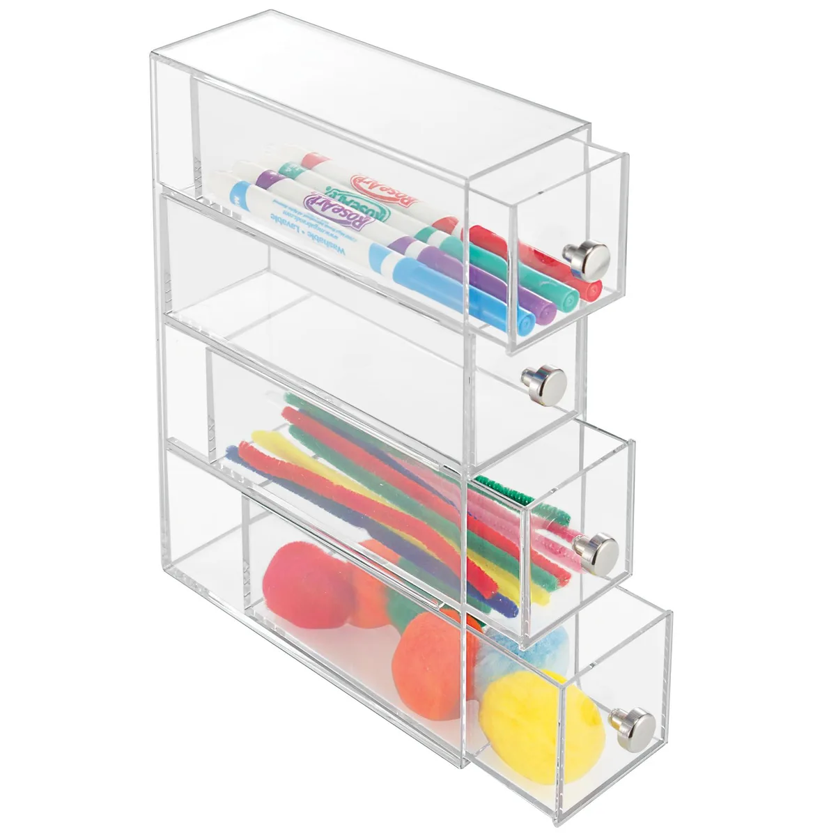  Kore Design 36560EU 4-Drawer Vanity Organizer, Clear, 2.75 x 7 x 10 in — product photo