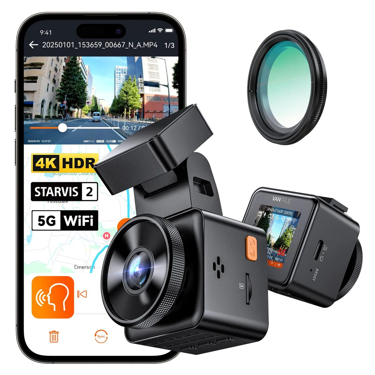 Vantrue Vantrue VT-E1 Pro 4K onboard camera system 1.54" 158° 1TB — product photo