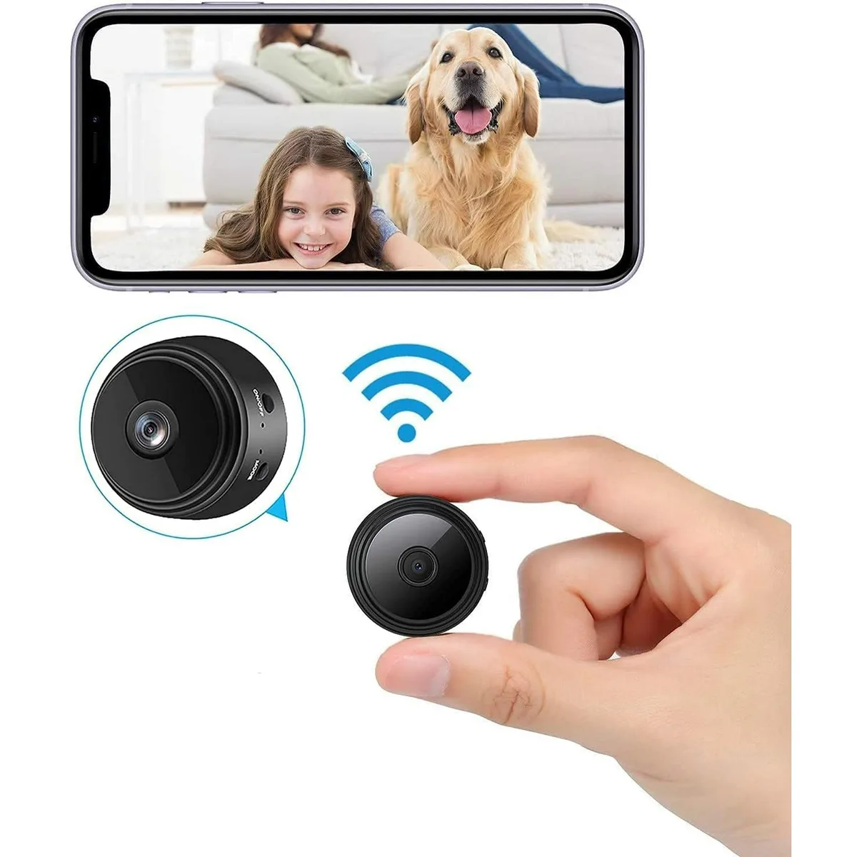 NShi NShi Mini WiFi Hidden Camera 1080p 150° Night Vision 2.4 GHz — product photo