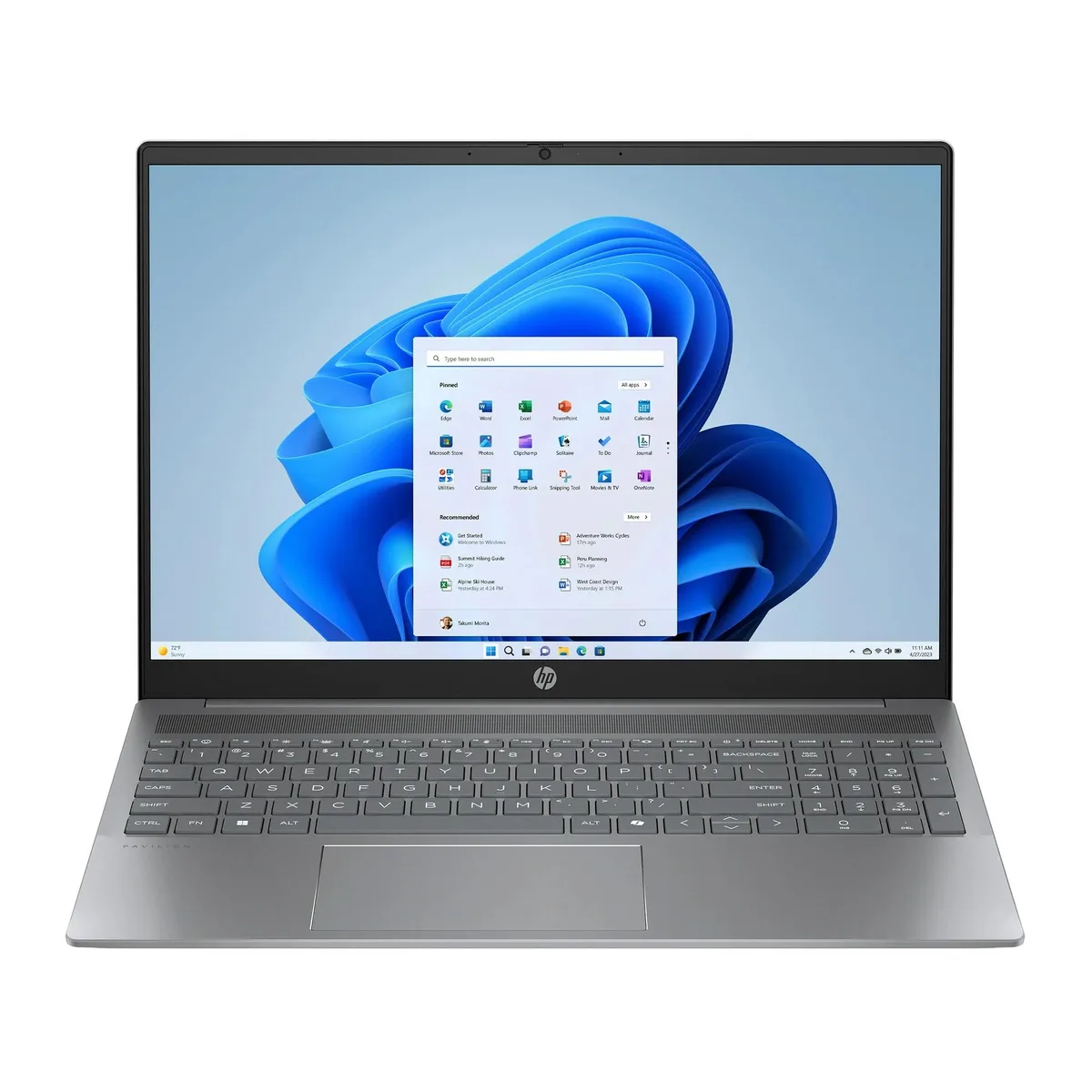 HP HP Pavilion 16 laptop Ryzen 7 8840U 8GB 512GB Meteor Silver — product photo
