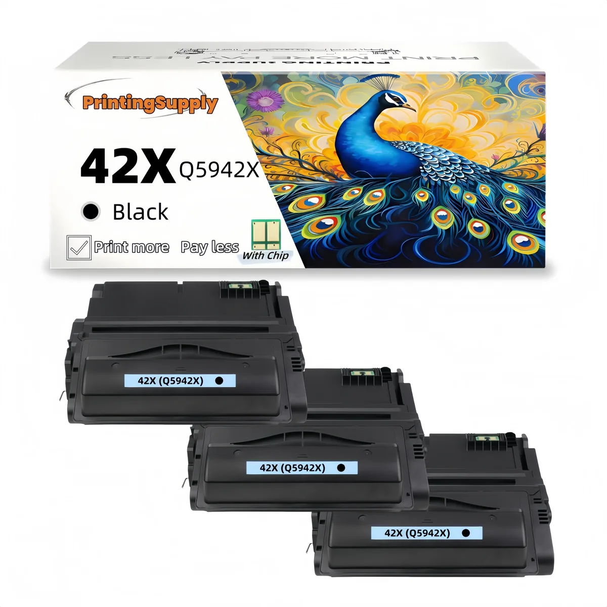 Aster Graphics Inc Aster Graphics Inc 42X Q5942X Compatible Toner Cartridge 3 Pack Black 20000 Pages — product photo
