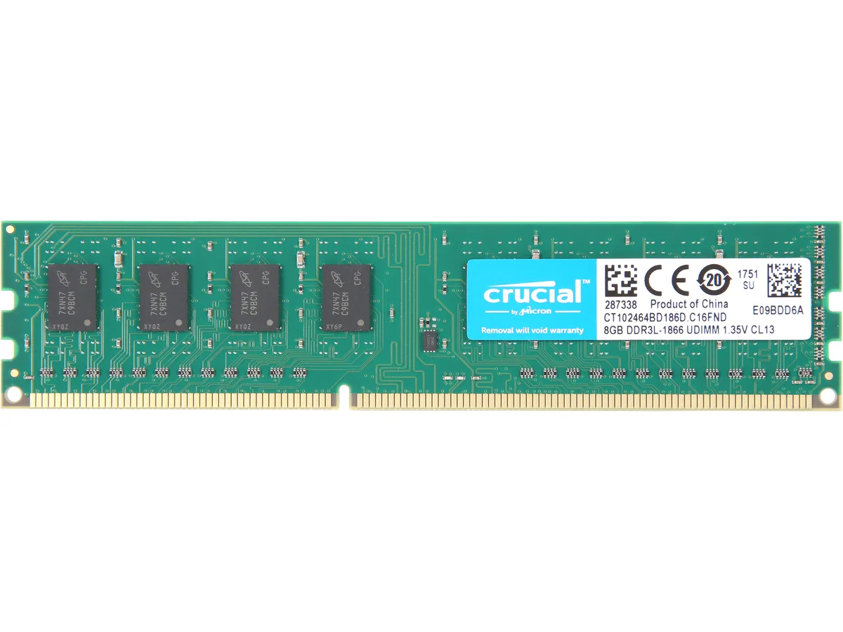 Crucial Crucial CT102464BD186D 8GB DDR3L 1866 CL13 1.35V desktop RAM — product photo