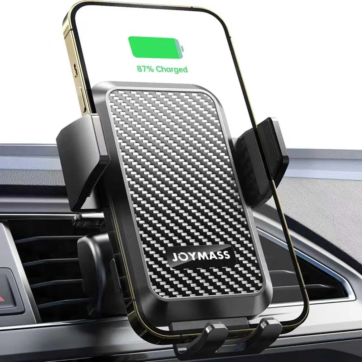 Hamzan Hamzan Wireless Car Charger 15W Auto Clamping Vent Mount — product photo