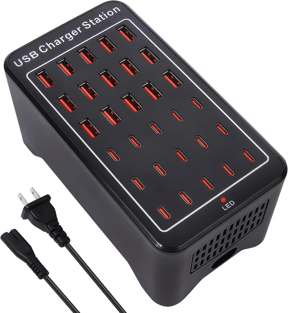 WRIARICH WRIARICH 150W 30-Port Charger (15 USB-A + 15 USB-C) — product photo