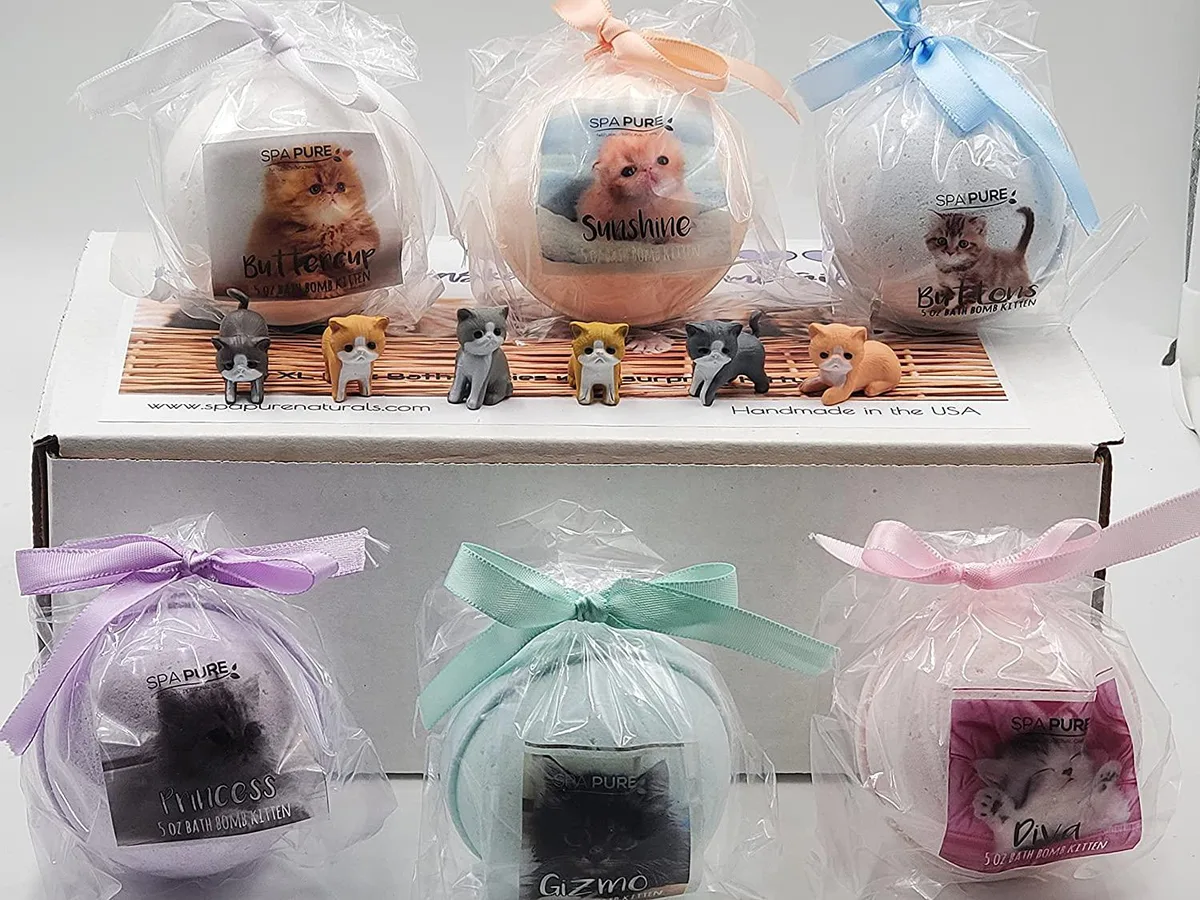 Spa Pure Spa Pure Kittens in Basket Bath Bombs 6 x 5 oz Multicolor — product photo