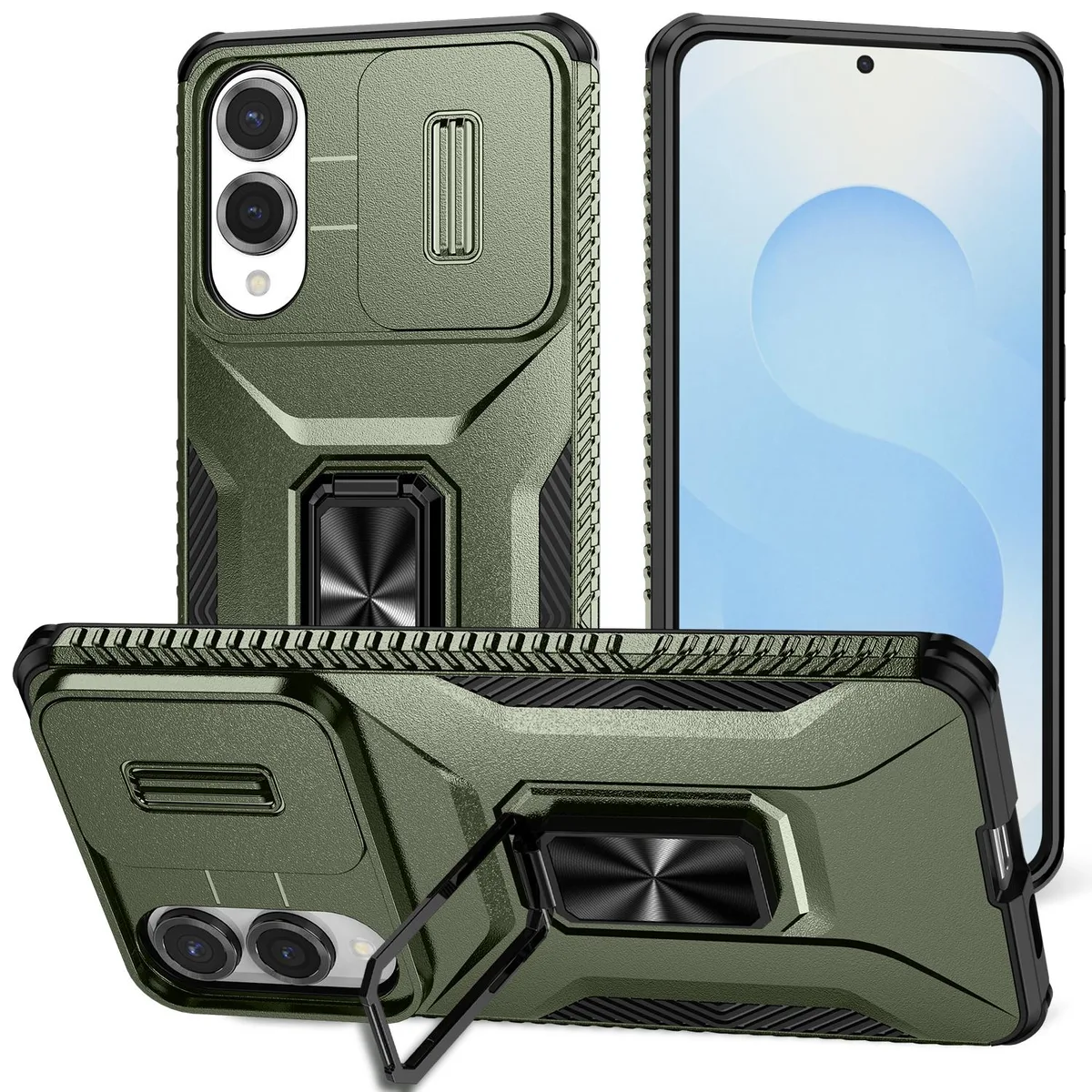 TYJKeJi TYJKeJi Hybrid Kickstand Case for Samsung Galaxy S25 Edge Green — product photo