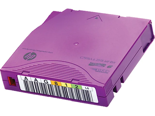 HPE HPE C7976AN LTO Ultrium 1 backup media 2.50 TB native 6.25 TB compressed 20 pack — product photo