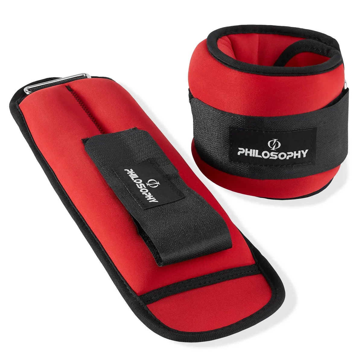 Philosophy Gym Philosophy Gym Ankle/Wrist Weights 5 lb Each 10 lb Total Red — product photo