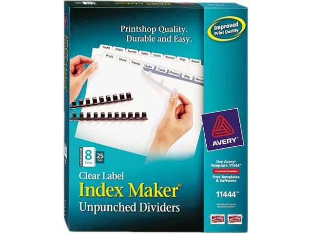 Avery Avery 11444 Index Dividers, 8 Tabs, 25 Sets — product photo