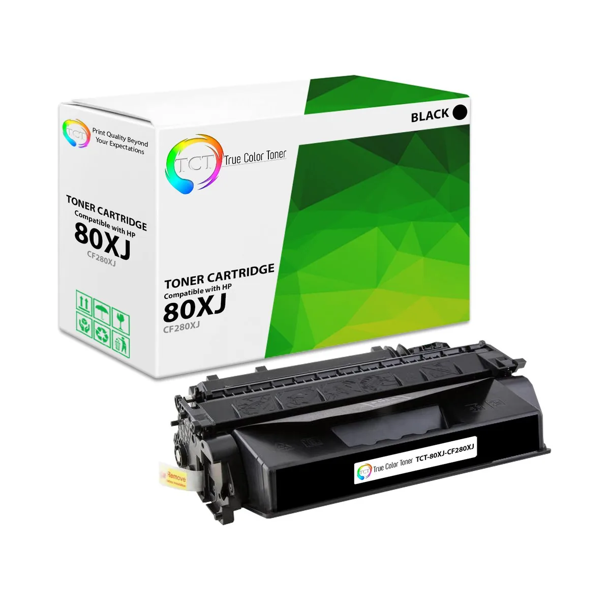True Color Toner True Color Toner 80XJ Jumbo Toner Cartridge CF280X Black 13000 Pages — product photo