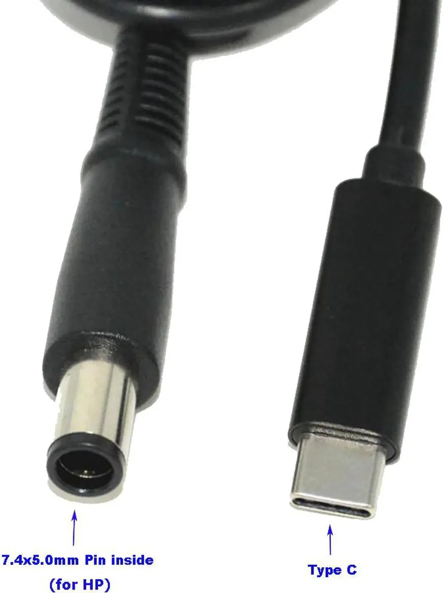 Lirealar Lirealar USB-C to HP 7.4×5.0mm 1.5m 65W Power Cable — product photo