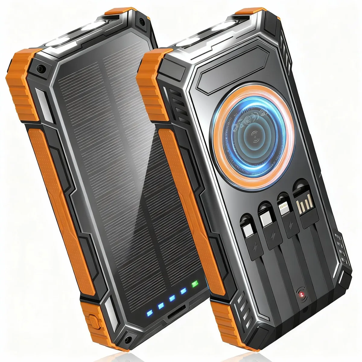 SOEWIOU SOEWIOU PD-W49 49800mAh 22.5W Solar Power Bank Orange — product photo