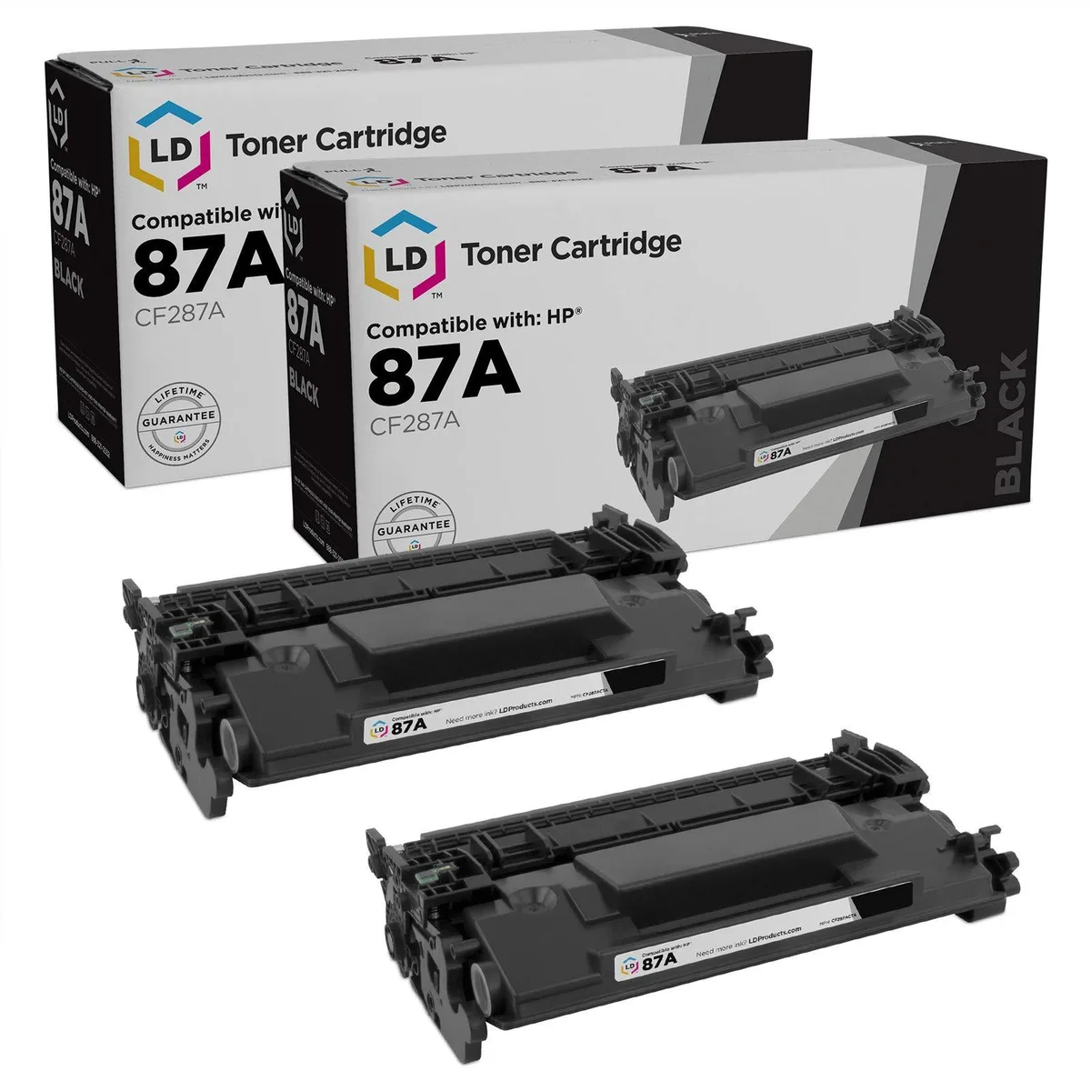 LD Products LD Products Compatible Toner Cartridge for HP 87A CF287A Black 2-Pack — product photo