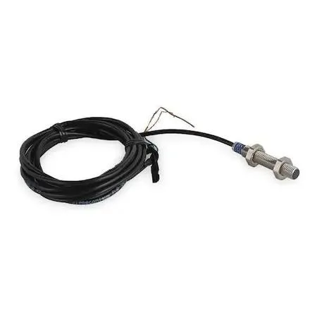 Cylindrical inductive sensor, stainless steel body, 41 mm long, 2 m cable
