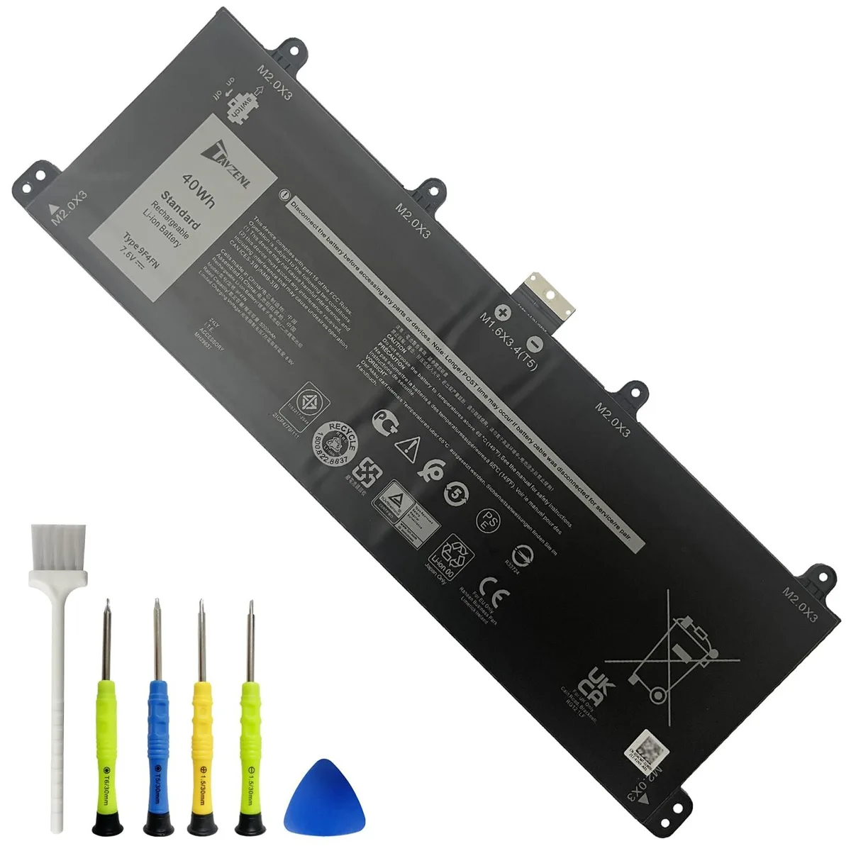 Adafruit Adafruit 9F4FN 40Wh 7.6V Battery for Dell Latitude 7320 Detachable Inspiron 14 3420 2 in 1 accessory — product photo