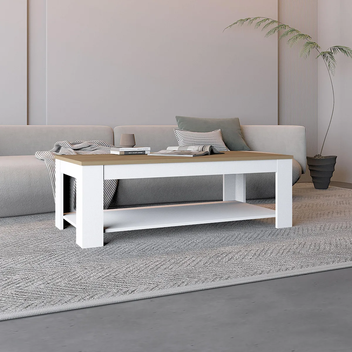 tuphen tuphen Cecil Coffee Table White Natural Oak — product photo
