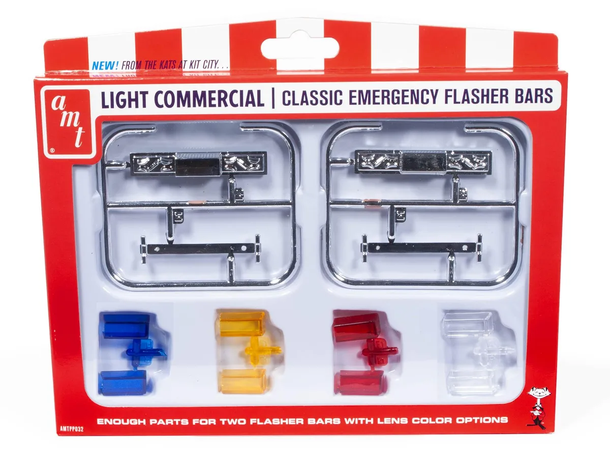 AMT AMT Skill 2 Light Commercial Emergency Flasher Bars 10pcs 1/25 Scale 2.125in — product photo