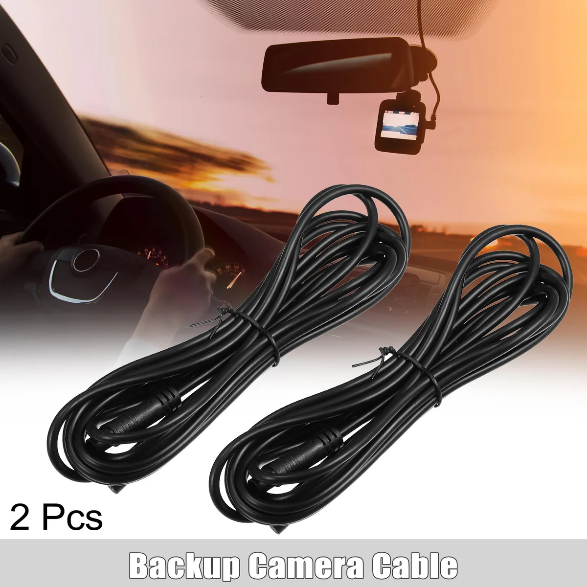 Unique-Bargains Unique-Bargains 6 Pin 300cm Backup Camera Extension Cable 2 Pcs — product photo