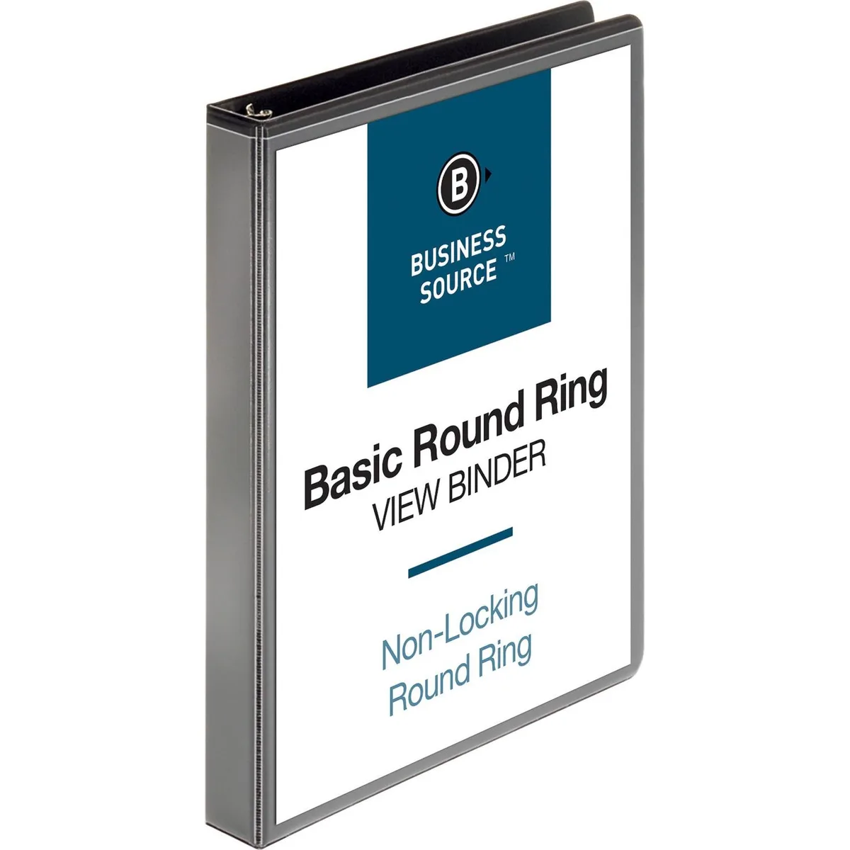 Business Source Business Source 9952 1" View Binder Black 2 Pockets 225 Sheets — product photo