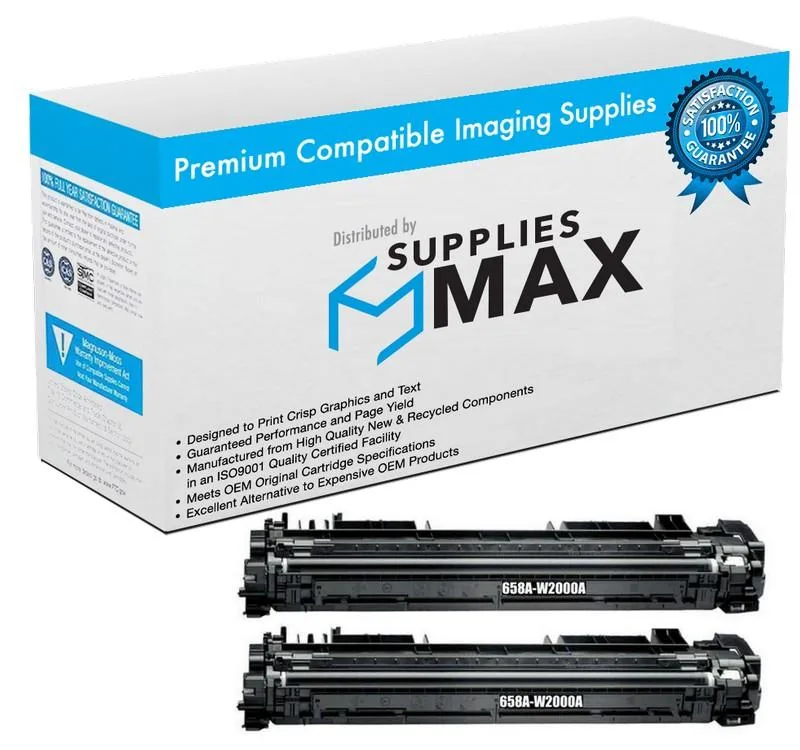SuppliesMax SuppliesMax HEWW2000AD Black Toner Cartridge 2 Pack 7000 Page Yield — product photo