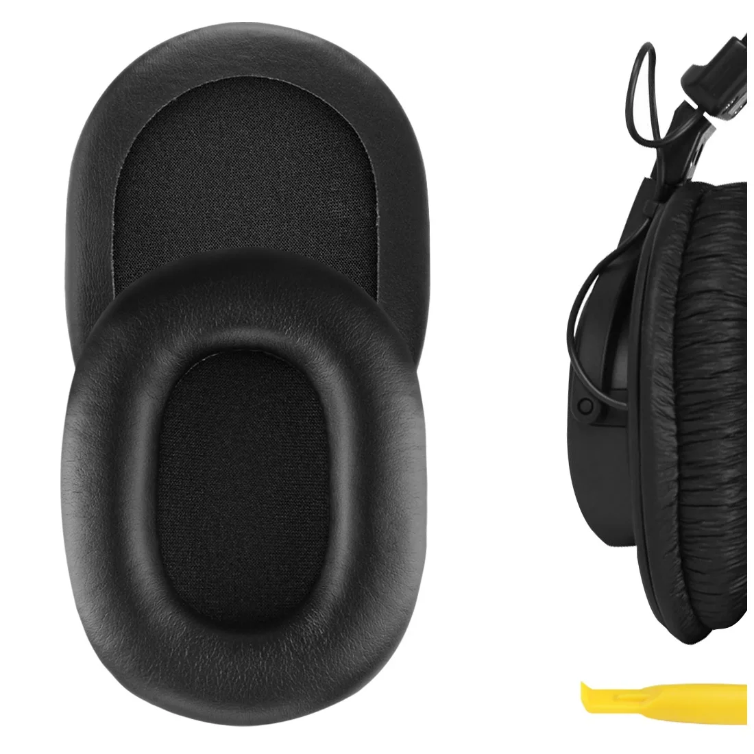 Geekria Geekria QuickFit Protein Leather Ear Pads for Sony MDR-7506, MDR-V6, MDR-CD900ST (Black) — product photo