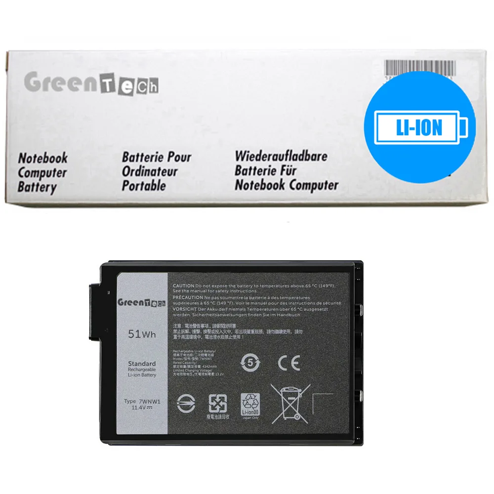 NShi NShi 7WNW1 laptop battery 11.4V 51WHR 4342mAh Latitude 5420 5424 7424 Rugged — product photo