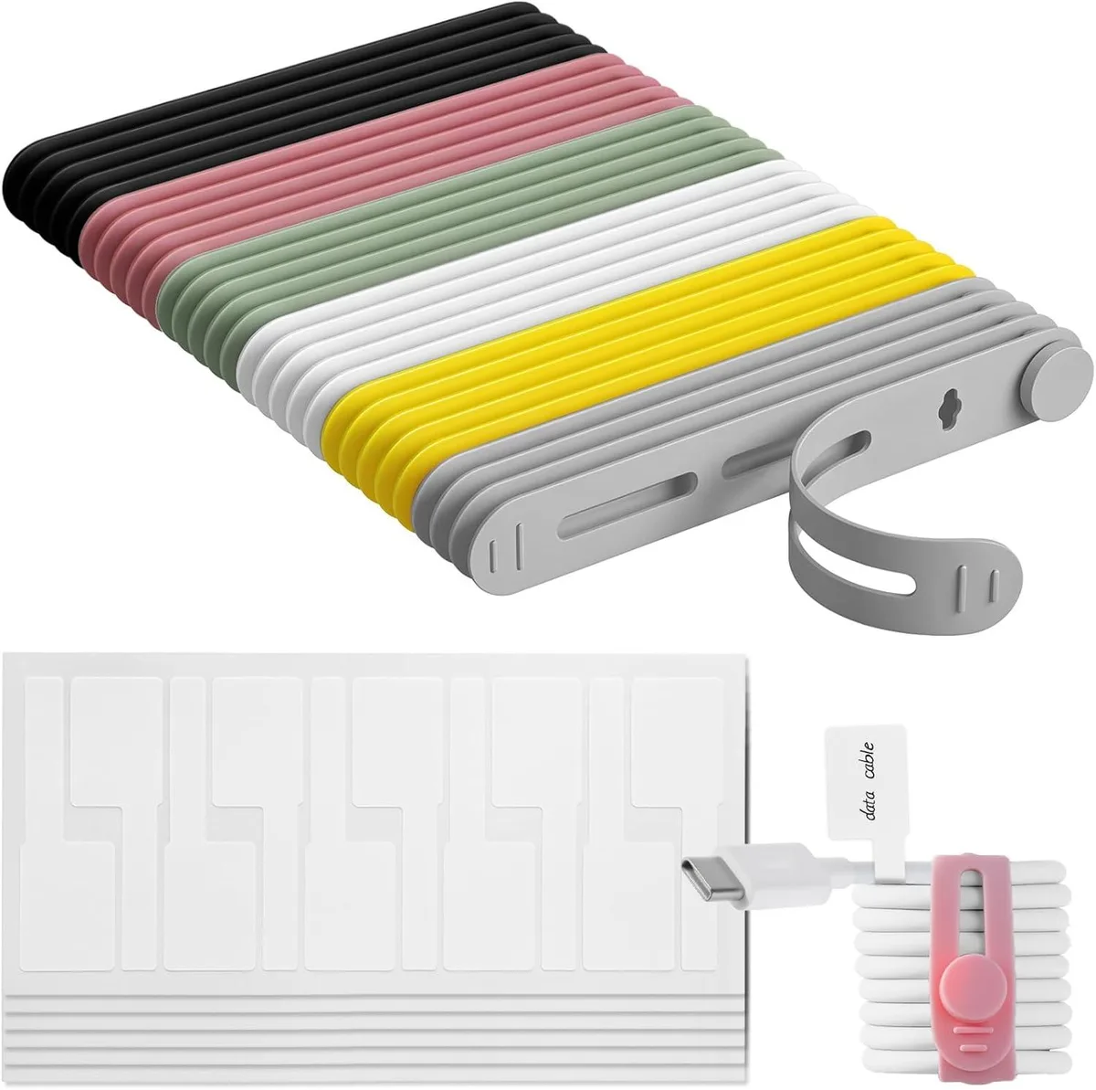 Ennovor Ennovor 90 Pcs Cable Labels & Cord Ties Set Multicolor — product photo