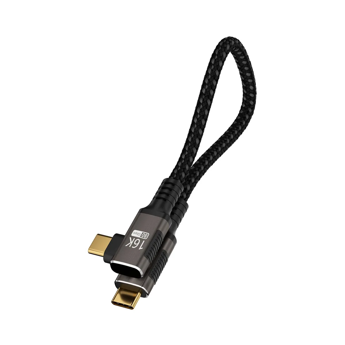 Vszerda Vszerda 1 ft 90° USB-C cable 80 Gbps 240 W 16K 60 Hz 8K 120 Hz — product photo